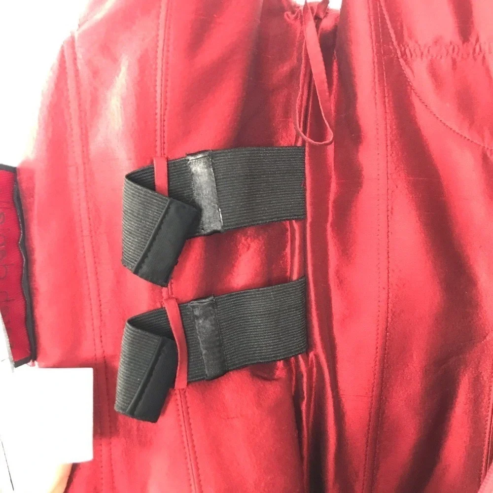 Sarah Danielle Silk Red Evening‎ Dress Jacket Formal Party Wedding Gala Sz 4